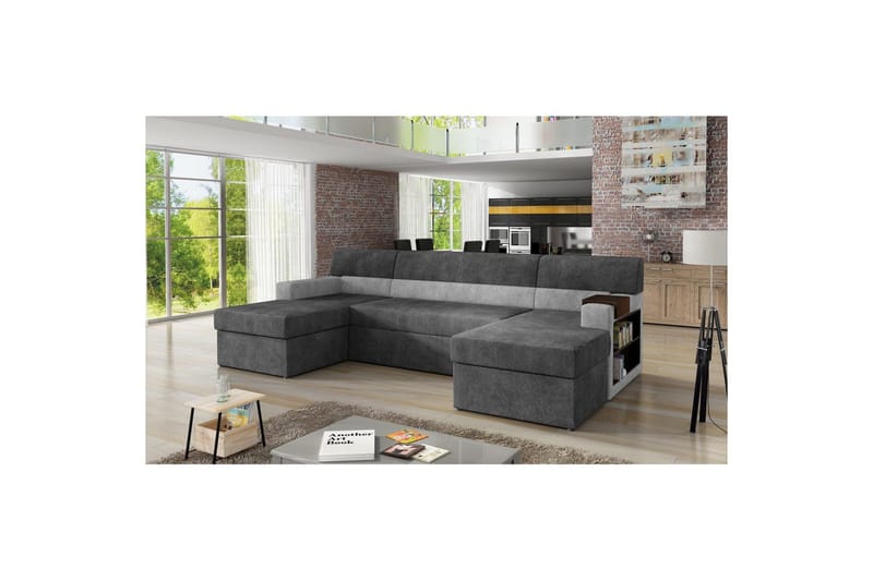 Hörnsoffa Eltap Markos 310x159x90 cm - Dora 95, Dora 90, Mörkgrå, Grå, Höger - Möbler - Soffa - Bäddsoffa