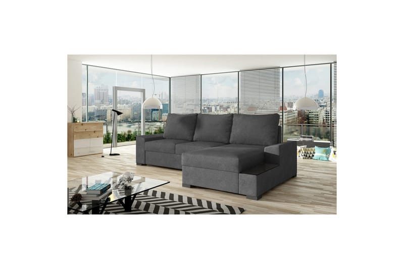 Hörnsoffa Eltap Negro 245x165x90 cm - Soro 93, Grå, Höger - Möbler - Soffa - Bäddsoffa