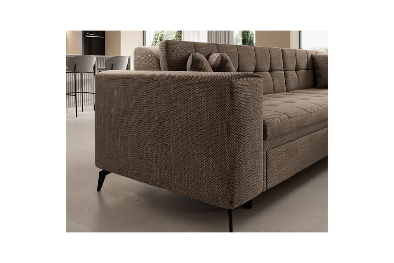 Hörnsoffa Eltap Solange 292x196x84 cm - Berlin 03, Beige, Höger - Möbler - Soffa - Bäddsoffa