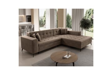 Hörnsoffa Eltap Solange 292x196x84 cm - Berlin 03, Beige, Höger - Möbler - Soffa - Bäddsoffa