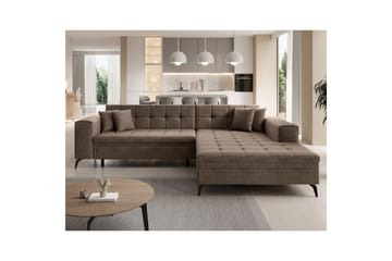 Hörnsoffa Eltap Solange 292x196x84 cm - Berlin 03, Beige, Höger - Möbler - Soffa - Bäddsoffa