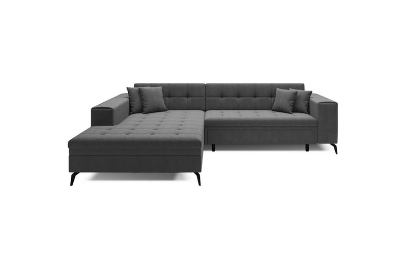 Hörnsoffa Eltap Solange 292x196x84 cm - Inari 96, Mörkgrå, Vänster - Möbler - Soffa - Bäddsoffa
