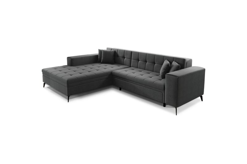 Hörnsoffa Eltap Solange 292x196x84 cm - Inari 96, Mörkgrå, Vänster - Möbler - Soffa - Bäddsoffa