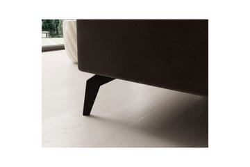 Hörnsoffa Eltap Solange 292x196x84 cm - Mat Velvet 29, Mörkbrun, Höger - Möbler - Soffa - Bäddsoffa