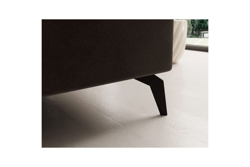 Hörnsoffa Eltap Solange 292x196x84 cm - Mat Velvet 29, Mörkbrun, Vänster - Möbler - Soffa - Bäddsoffa