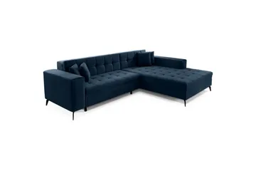 Hörnsoffa Eltap Solange 292x196x84 cm - Monolith 77, Mörkblå, Höger - Möbler - Soffa - Bäddsoffa