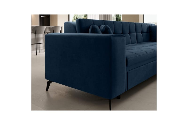 Hörnsoffa Eltap Solange 292x196x84 cm - Monolith 77, Mörkblå, Höger - Möbler - Soffa - Bäddsoffa