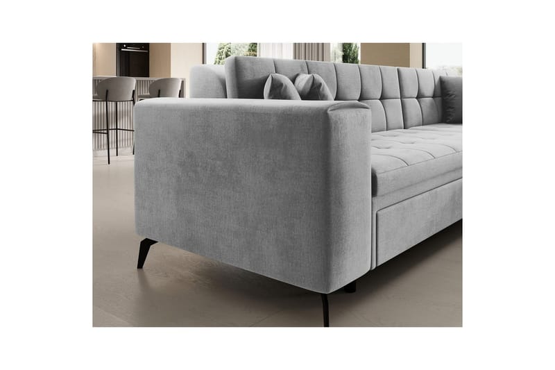 Hörnsoffa Eltap Solange 292x196x84 cm - Monolith 84, Grå, Höger - Möbler - Soffa - Bäddsoffa