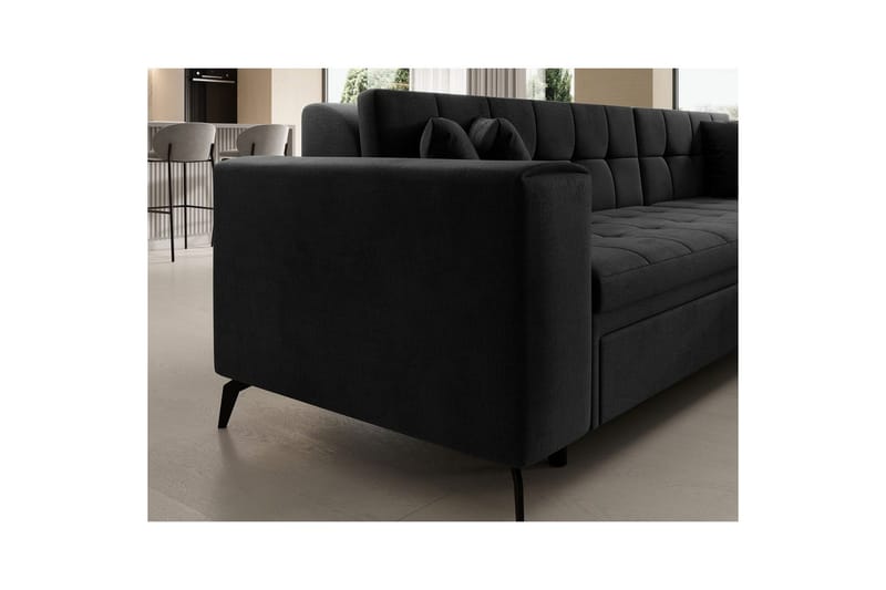 Hörnsoffa Eltap Solange 292x196x84 cm - Monolith 97, Mörkgrå, Höger - Möbler - Soffa - Bäddsoffa