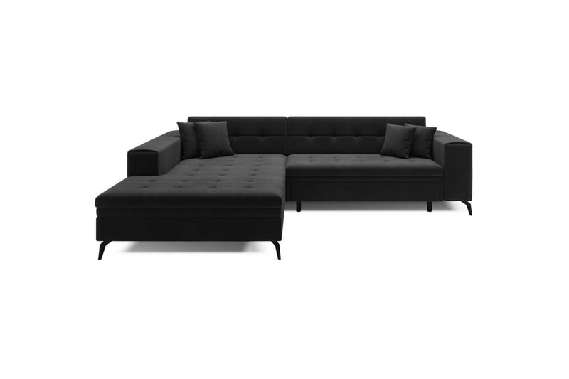Hörnsoffa Eltap Solange 292x196x84 cm - Monolith 97, Mörkgrå, Vänster - Möbler - Soffa - Bäddsoffa