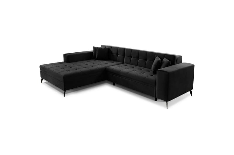 Hörnsoffa Eltap Solange 292x196x84 cm - Monolith 97, Mörkgrå, Vänster - Möbler - Soffa - Bäddsoffa