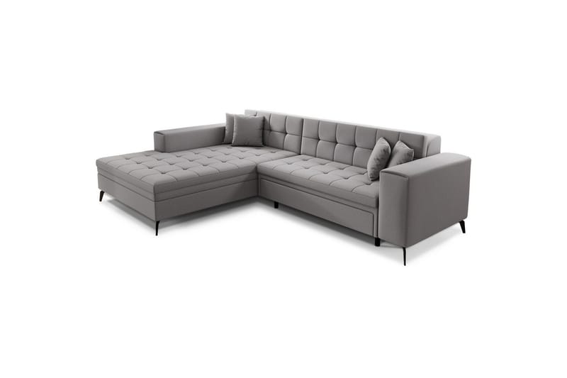 Hörnsoffa Eltap Solange 292x196x84 cm - Omega 02, Grå, Vänster - Möbler - Soffa - Bäddsoffa