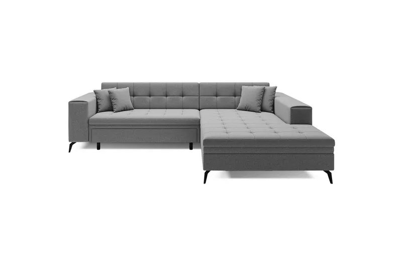 Hörnsoffa Eltap Solange 292x196x84 cm - Omega 13, Grå, Höger - Möbler - Soffa - Bäddsoffa