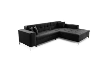 Hörnsoffa Eltap Solange 292x196x84 cm - Sawana 14, Svart, Höger - Möbler - Soffa - Bäddsoffa