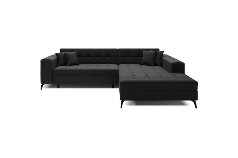 Hörnsoffa Eltap Solange 292x196x84 cm - Sawana 14, Svart, Höger - Möbler - Soffa - Bäddsoffa