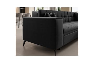 Hörnsoffa Eltap Solange 292x196x84 cm - Sawana 14, Svart, Höger - Möbler - Soffa - Bäddsoffa