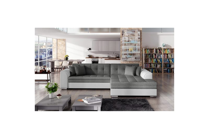 Hörnsoffa Eltap Sorento 296x194x78 cm - Sawana 05, Soft 17, Mörkgrå, Höger - Möbler - Soffa - Bäddsoffa