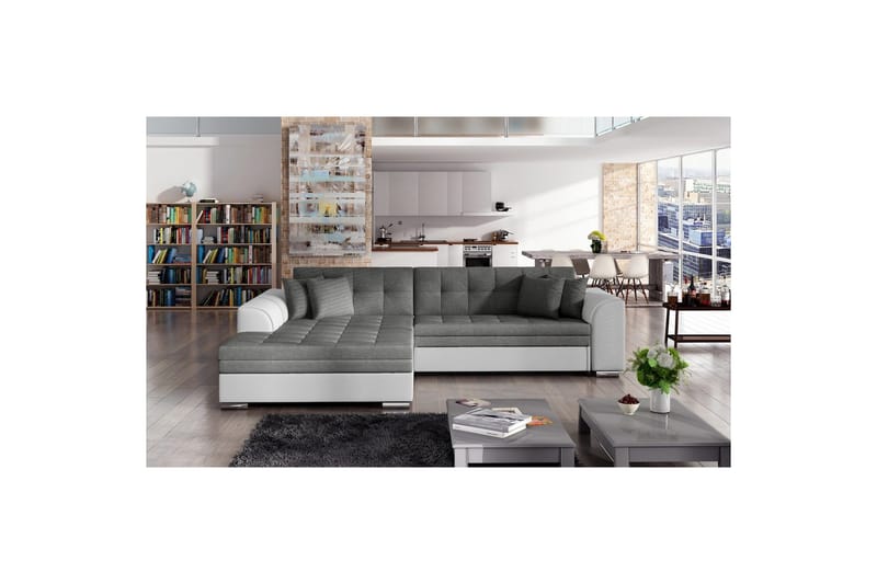 Hörnsoffa Eltap Sorento 296x194x78 cm - Sawana 05, Soft 17, Mörkgrå, Vänster - Möbler - Soffa - Bäddsoffa
