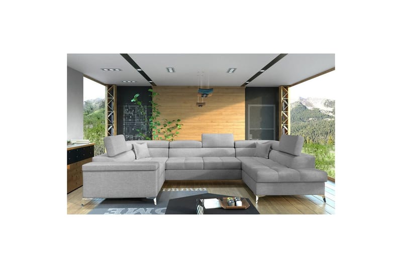 Hörnsoffa Eltap Thiago 342x208x88 cm, Sawana 21, Grå, Höger