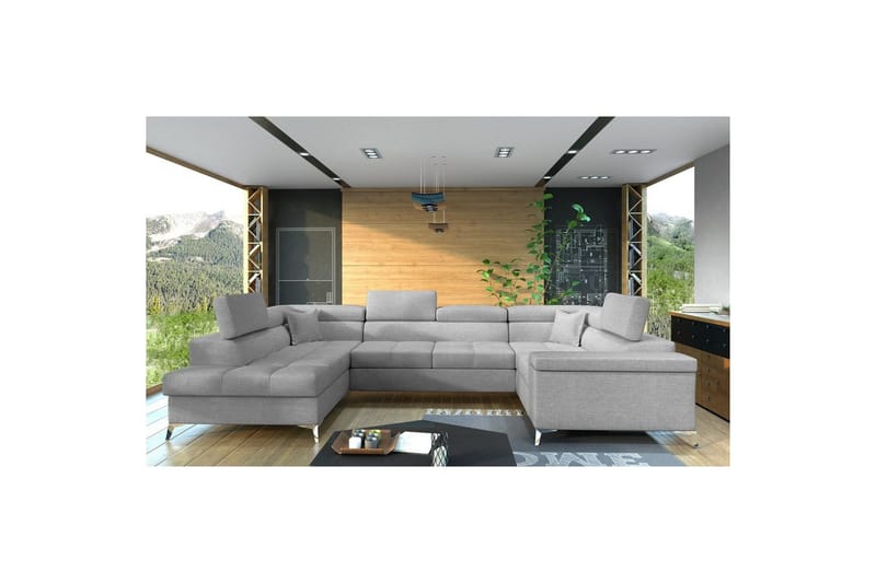 Hörnsoffa Eltap Thiago 342x208x88 cm, Sawana 21, Grå, Vänster