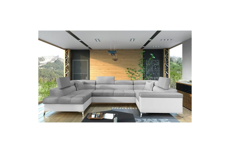 Hörnsoffa Eltap Thiago 342x208x88 cm - Sawana 21, Soft 17, Grå, Vänster - Möbler - Soffa - Bäddsoffa