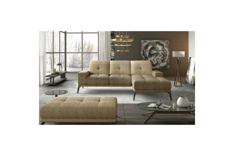 Hörnsoffa Eltap Torrense 265x175x98 cm - Berlin 03, Beige, Höger - Möbler - Soffa - Bäddsoffa