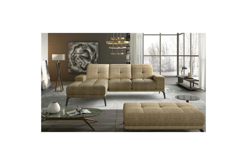 Hörnsoffa Eltap Torrense 265x175x98 cm - Berlin 03, Beige, Vänster - Möbler - Soffa - Bäddsoffa