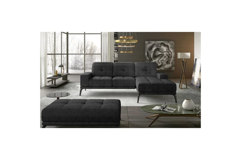 Hörnsoffa Eltap Torrense 265x175x98 cm - Dora 96, Grå, Höger - Möbler - Soffa - Bäddsoffa