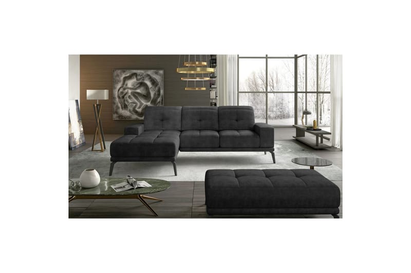 Hörnsoffa Eltap Torrense 265x175x98 cm - Dora 96, Grå, Vänster - Möbler - Soffa - Bäddsoffa