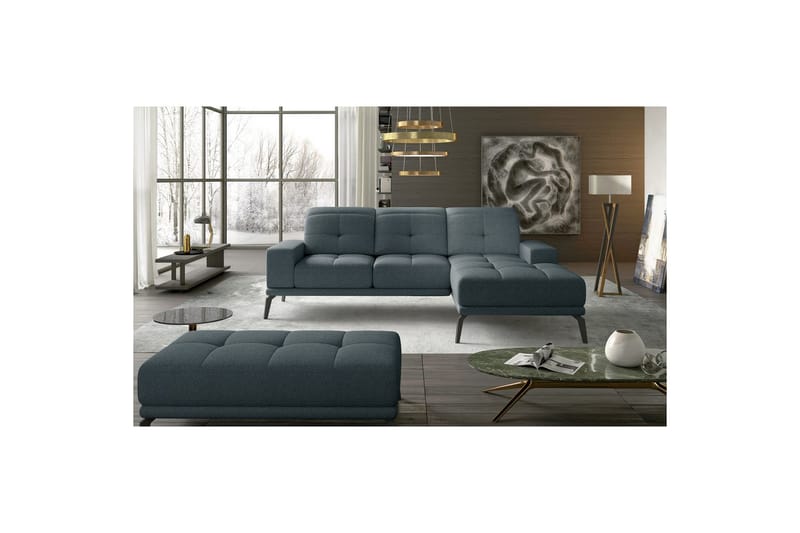 Hörnsoffa Eltap Torrense 265x175x98 cm - Grande 75, Blå, Höger - Möbler - Soffa - Bäddsoffa