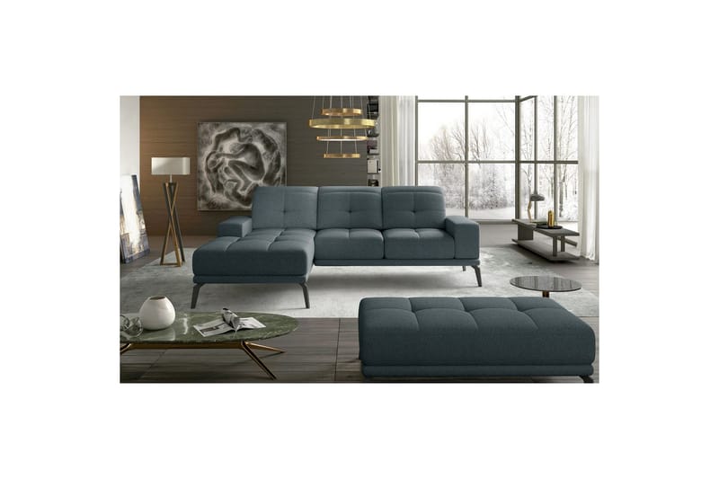 Hörnsoffa Eltap Torrense 265x175x98 cm - Grande 75, Blå, Vänster - Möbler - Soffa - Bäddsoffa