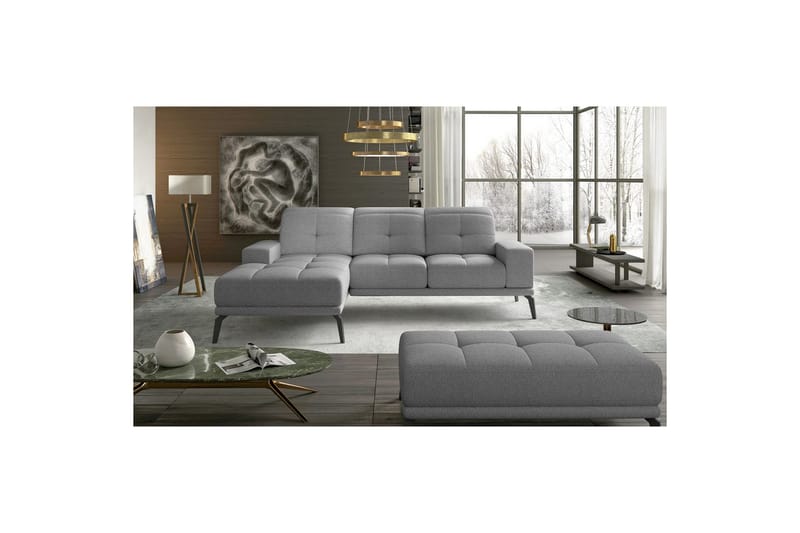 Hörnsoffa Eltap Torrense 265x175x98 cm - Grande 81, Grå, Vänster - Möbler - Soffa - Bäddsoffa