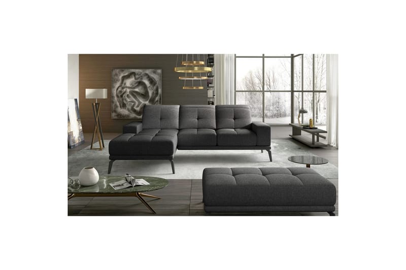 Hörnsoffa Eltap Torrense 265x175x98 cm - Inari 96, Grå, Vänster - Möbler - Soffa - Bäddsoffa