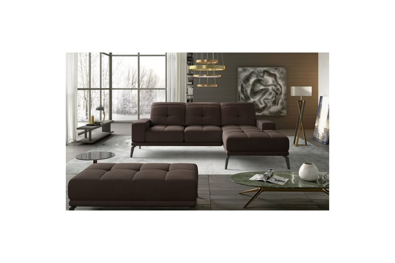 Hörnsoffa Eltap Torrense 265x175x98 cm - Jasmine 29, Brun, Höger - Möbler - Soffa - Bäddsoffa