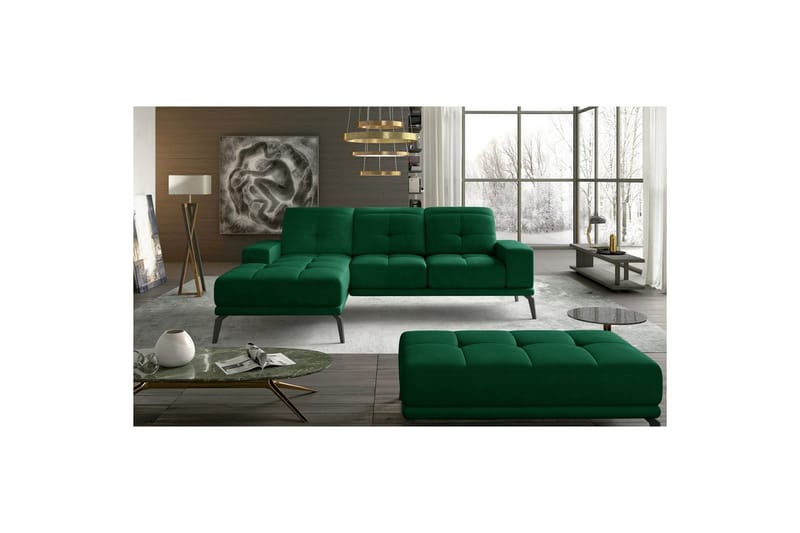 Hörnsoffa Eltap Torrense 265x175x98 cm - Kronos 19, Grön, Vänster - Möbler - Soffa - Bäddsoffa