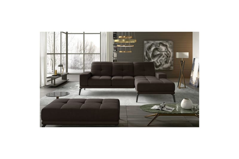 Hörnsoffa Eltap Torrense 265x175x98 cm - Monolith 29, Brun, Höger - Möbler - Soffa - Bäddsoffa