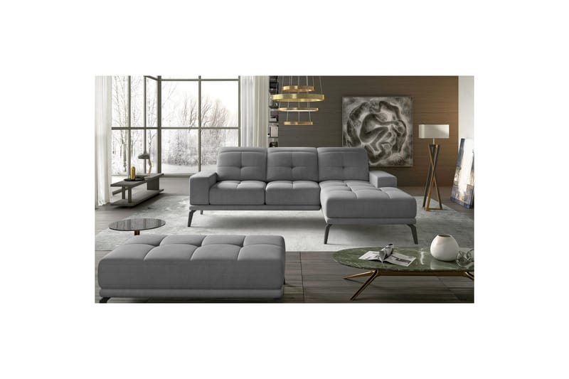 Hörnsoffa Eltap Torrense 265x175x98 cm - Monolith 84, Grå, Höger - Möbler - Soffa - Bäddsoffa