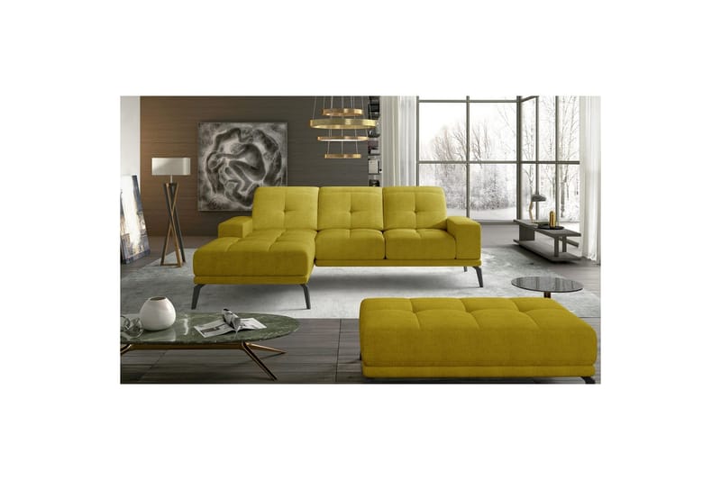 Hörnsoffa Eltap Torrense 265x175x98 cm - Omega 68, Gul, Vänster - Möbler - Soffa - Bäddsoffa