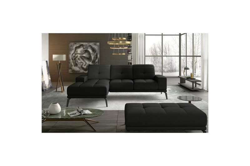 Hörnsoffa Eltap Torrense 265x175x98 cm - Sawana 14, Svart, Vänster - Möbler - Soffa - Bäddsoffa