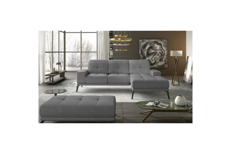 Hörnsoffa Eltap Torrense 265x175x98 cm - Soro 93, Grå, Höger - Möbler - Soffa - Bäddsoffa