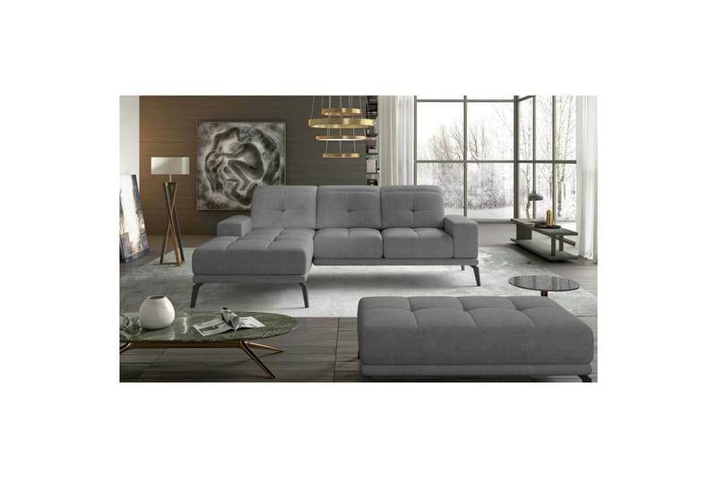 Hörnsoffa Eltap Torrense 265x175x98 cm - Soro 93, Grå, Vänster - Möbler - Soffa - Bäddsoffa
