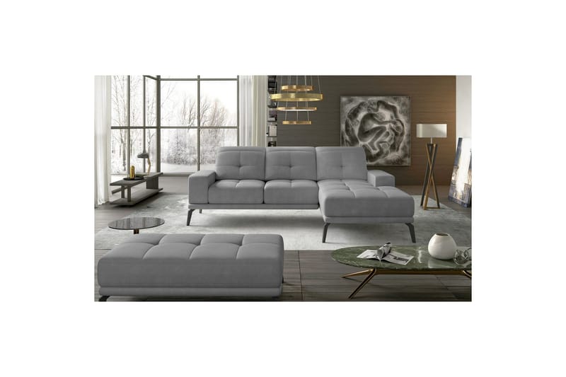 Hörnsoffa Eltap Torrense 265x175x98 cm - Paros 05, Grå, Höger - Möbler - Soffa - Bäddsoffa
