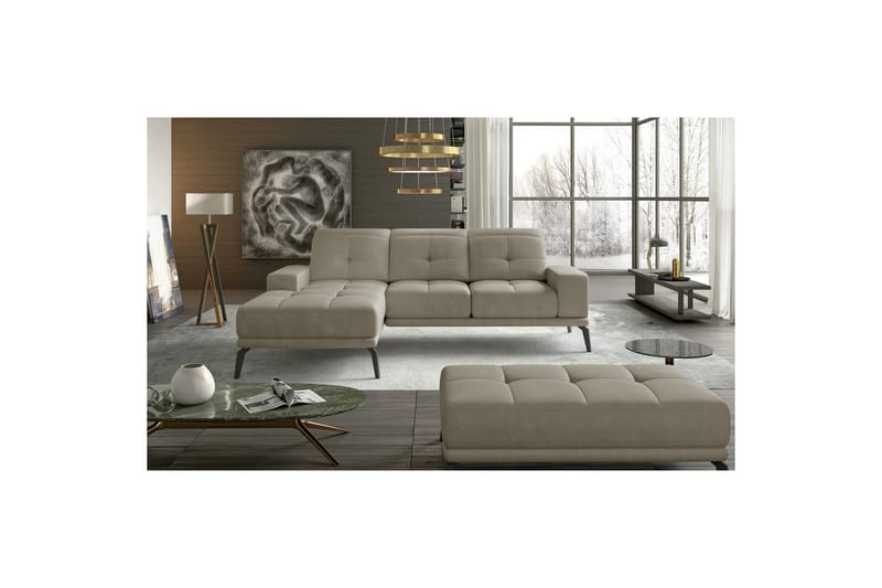 Hörnsoffa Eltap Torrense 265x175x98 cm - Paros 02, Beige, Vänster - Möbler - Soffa - Bäddsoffa