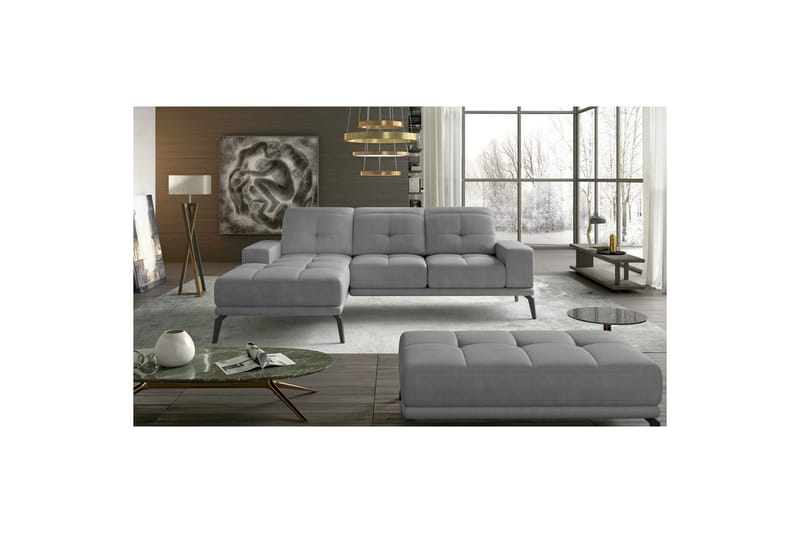 Hörnsoffa Eltap Torrense 265x175x98 cm - Paros 05, Grå, Vänster - Möbler - Soffa - Bäddsoffa