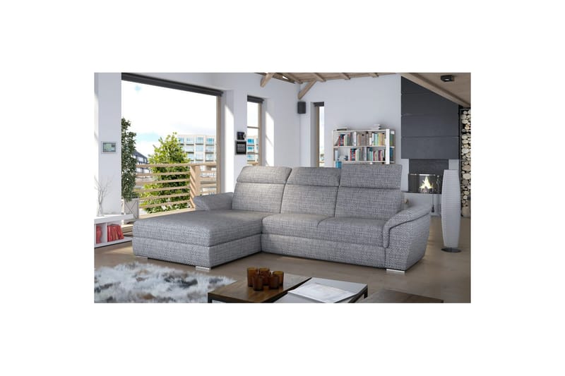 Hörnsoffa Eltap Trevisco 272x216x100 cm - Berlin 01, Grå, Vänster - Möbler - Soffa - Bäddsoffa