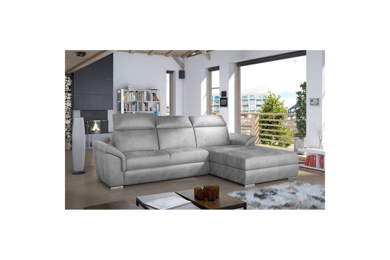 Hörnsoffa Eltap Trevisco 272x216x100 cm - Monolith 84, Grå, Höger - Möbler - Soffa - Bäddsoffa