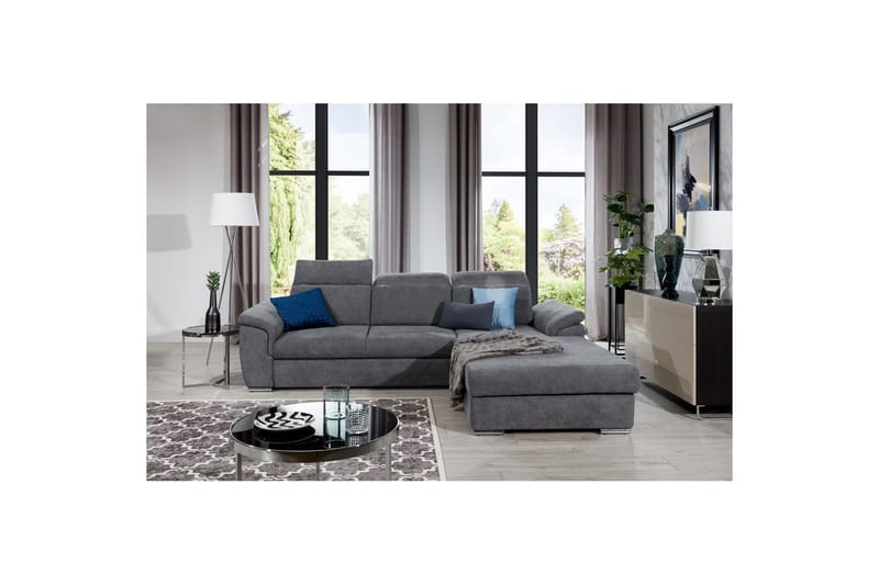 Hörnsoffa Eltap Trevisco 272x216x100 cm - Omega 13, Grå, Höger - Möbler - Soffa - Bäddsoffa