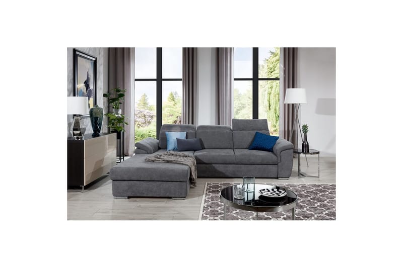 Hörnsoffa Eltap Trevisco 272x216x100 cm - Omega 13, Grå, Vänster - Möbler - Soffa - Bäddsoffa
