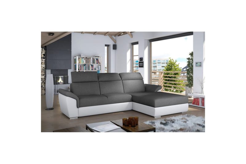Hörnsoffa Eltap Trevisco 272x216x100 cm - Sawana 05, Soft 17, Mörkgrå, Höger - Möbler - Soffa - Bäddsoffa