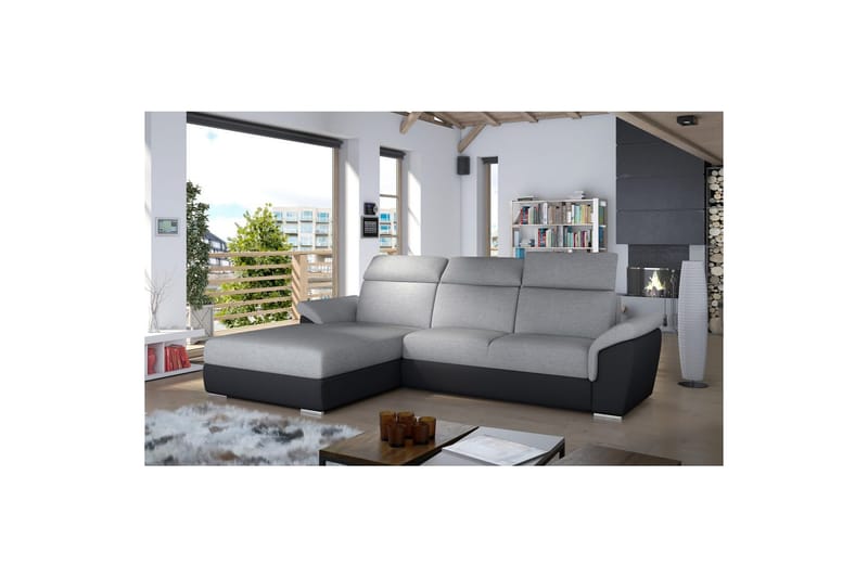 Hörnsoffa Eltap Trevisco 272x216x100 cm - Sawana 21, Soft 11, Grå, Vänster - Möbler - Soffa - Bäddsoffa